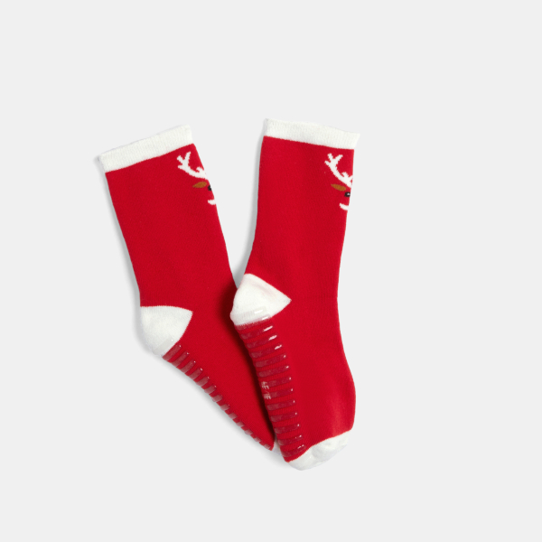 جوارب مانعة للانزلاق زرقاء للأولاد